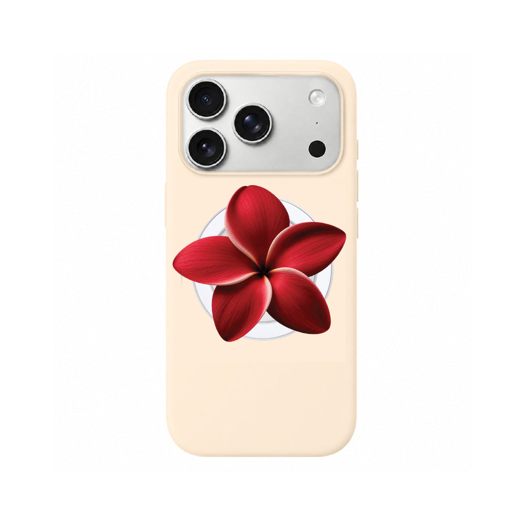 Red Plumeria Phone Grip